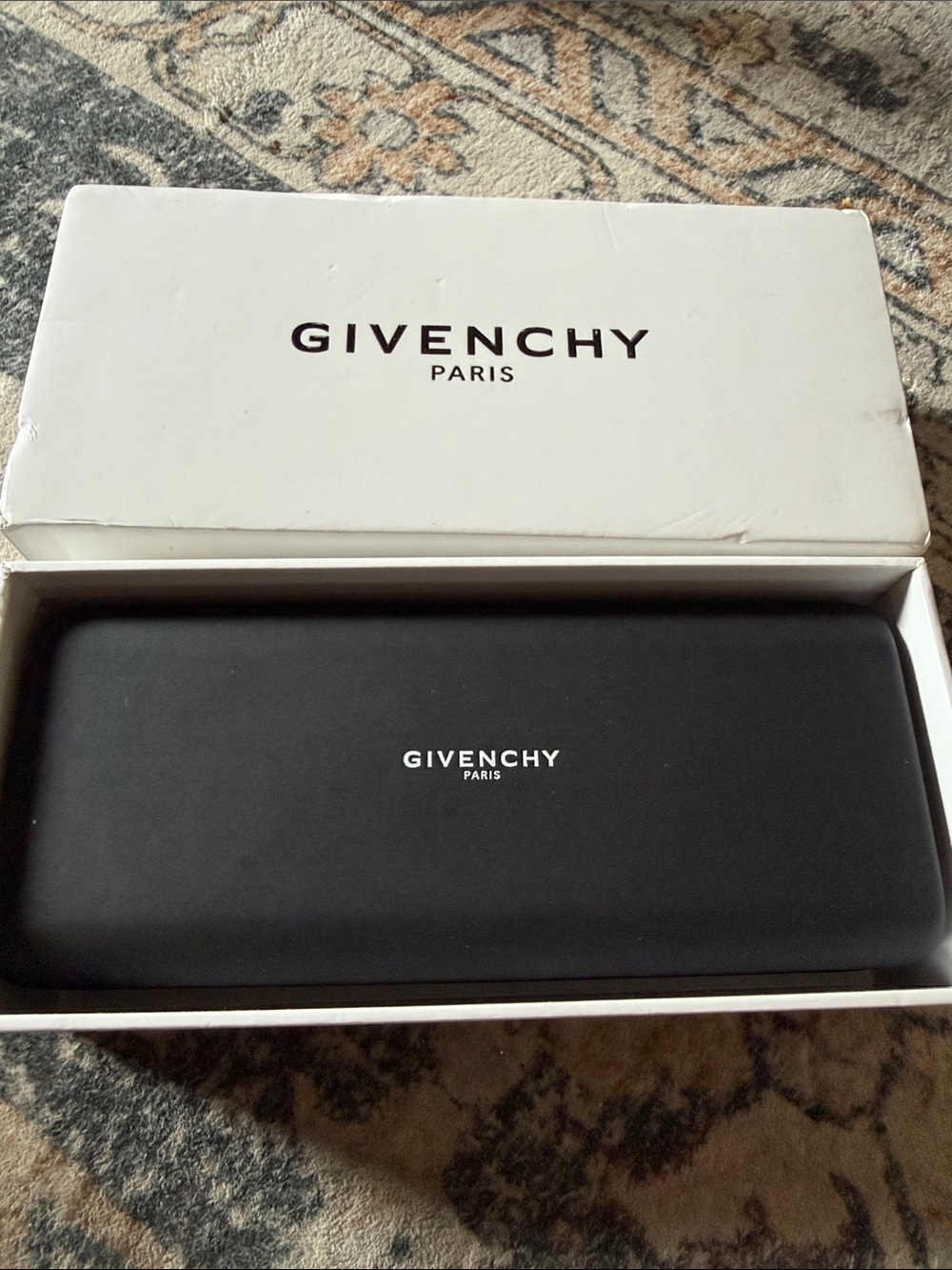 Givenchy Black Hard-Shell Eyewear Case and box